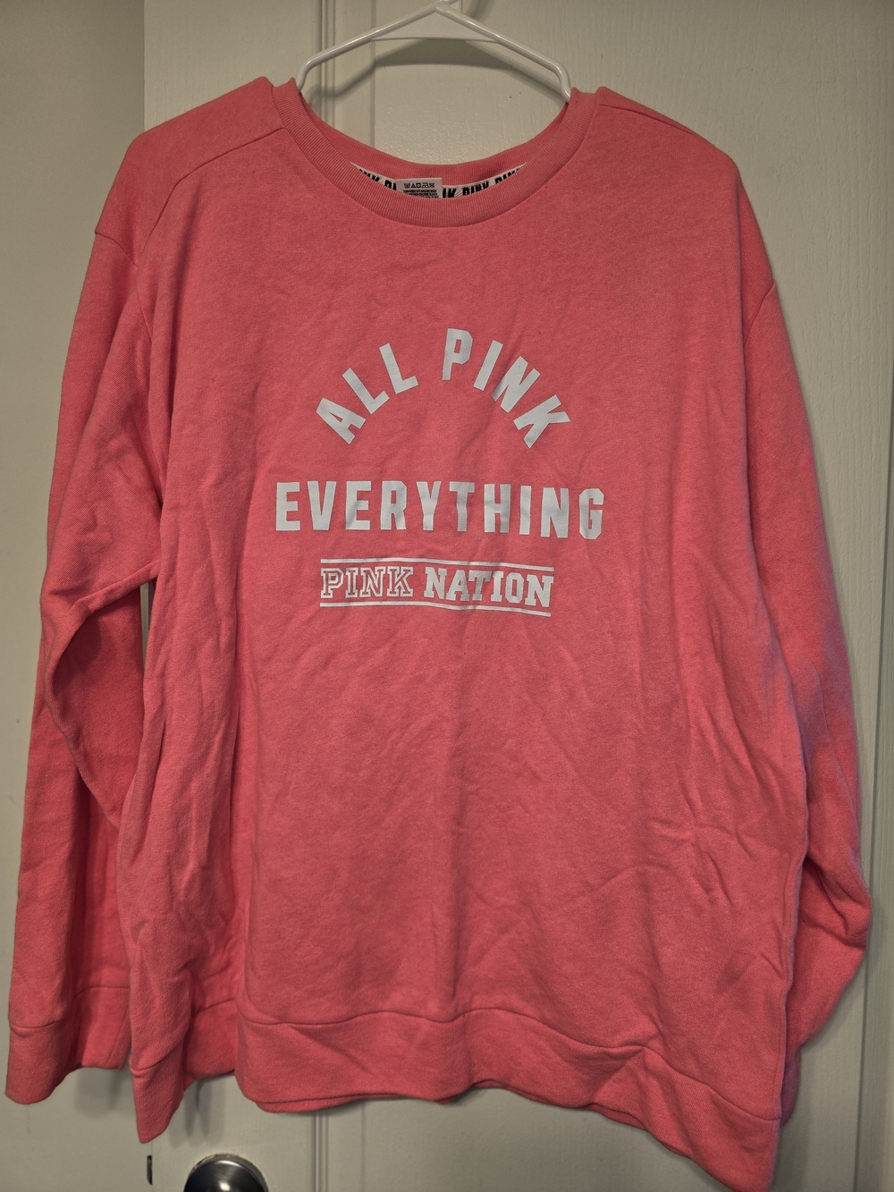 PINK Nation "All Pink Everything" Coral Crewneck Sweatshirt